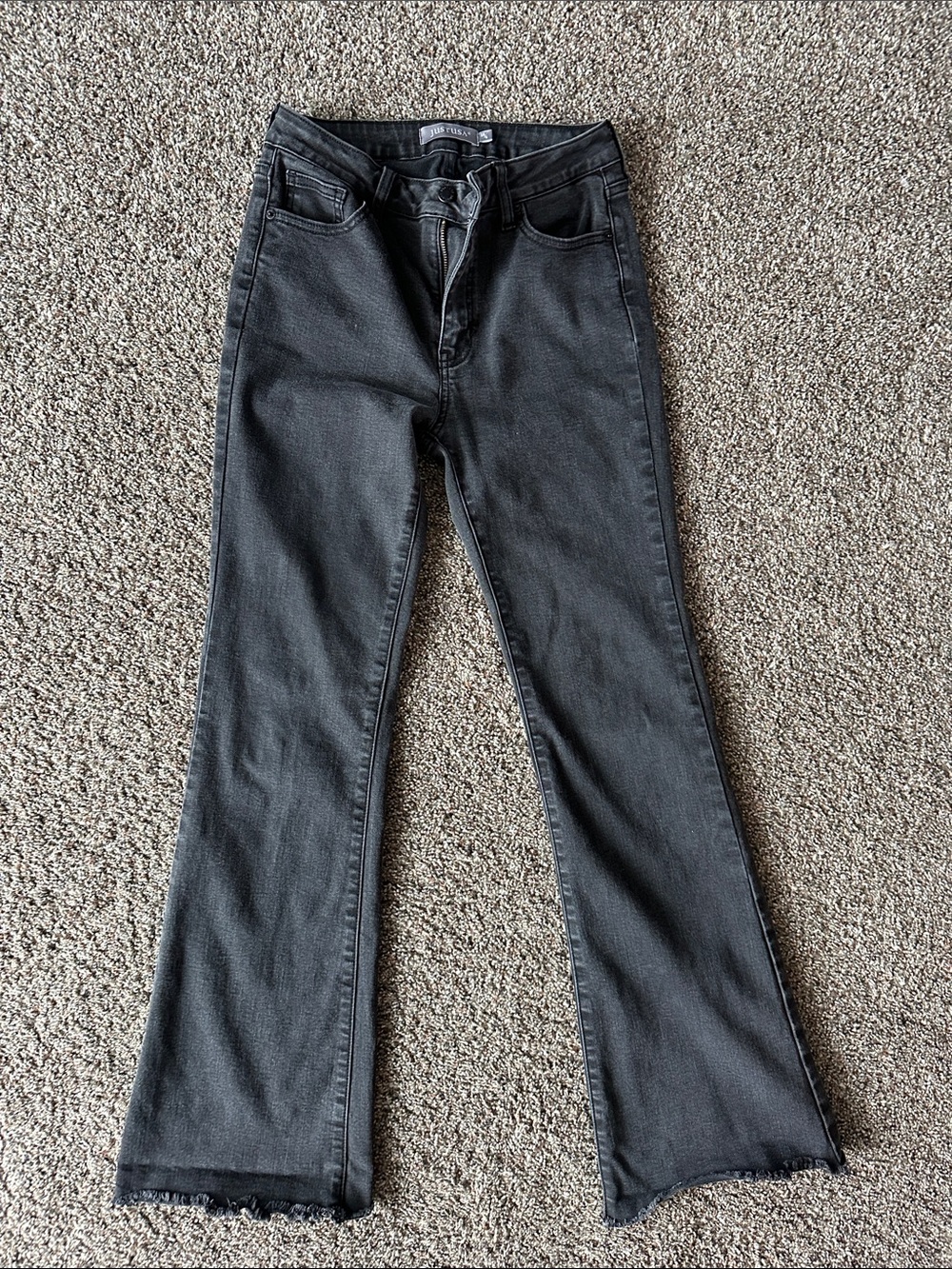 Just USA Black High-Rise Flare Jeans